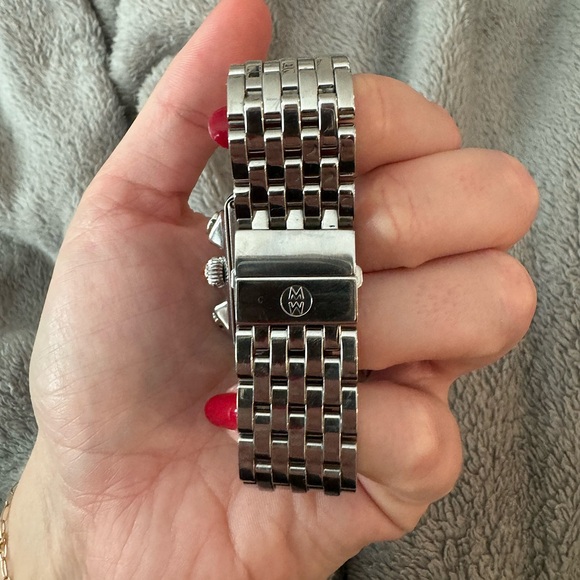 Michele Silver Deco Watch Without Diamonds - Picture 4 of 11